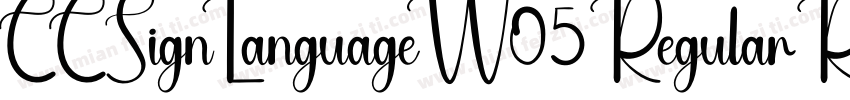 CCSignLanguageW05 Regular Regular字体转换